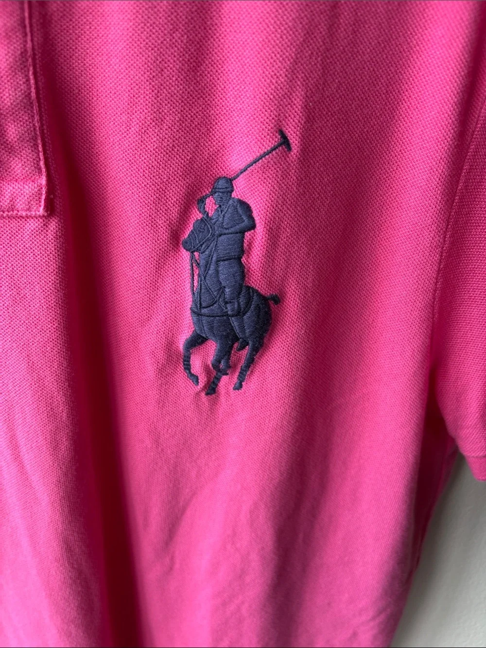 Men’s Polo Ralph Lauren Big Pony Logo Polo Size Large Custom Slim Fit